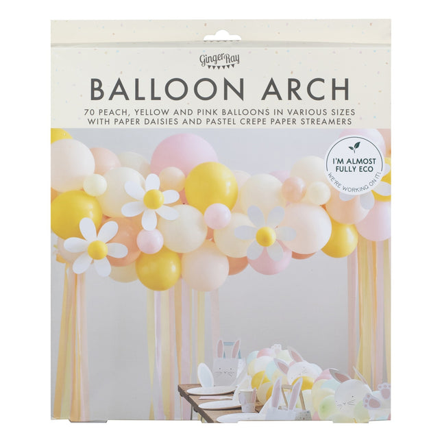 Ballonnenboog Pastel Bloemen