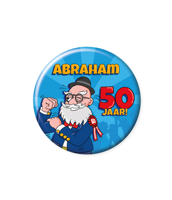 Abraham Button 50 Jaar 5,5cm