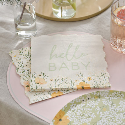 Babyshower Servetten Hello Baby 16st