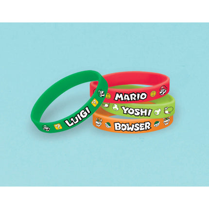 Super Mario Uitdeelcadeautjes Armbanden 6st