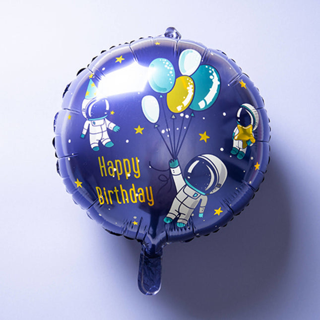 Helium Ballon Happy Birthday Ruimte Leeg 45cm