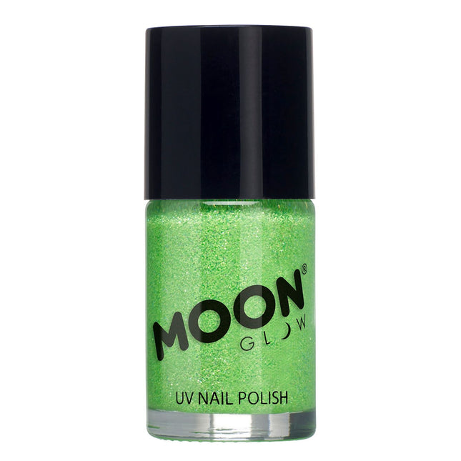 Moon Glow Neon UV Glitter Nail Polish Green 14ml