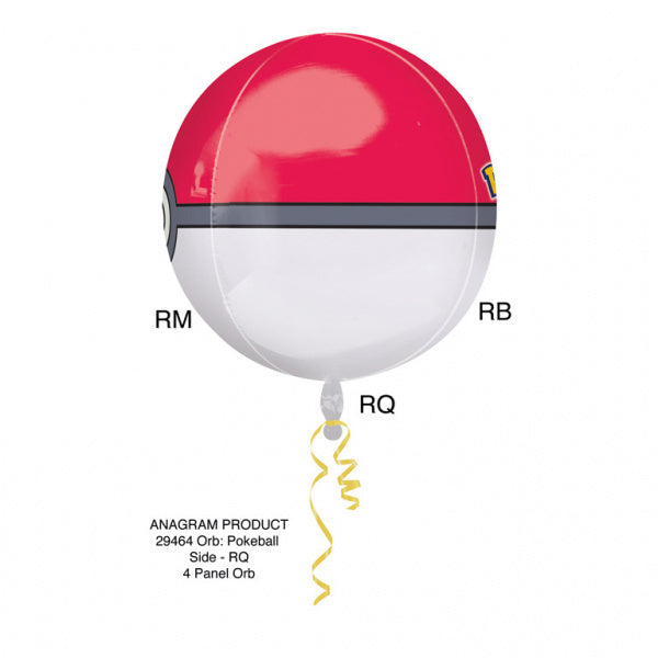 Pokemon Helium Ballon Pokeball 40cm leeg