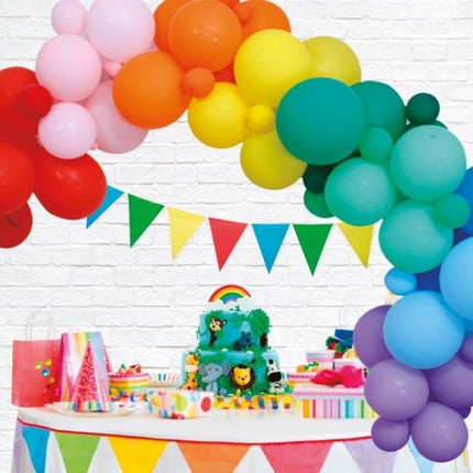 Ballonnenboog Zelf Maken Set Regenboog 4m