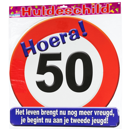 Deurbord 50 Jaar Verkeersbord 50cm