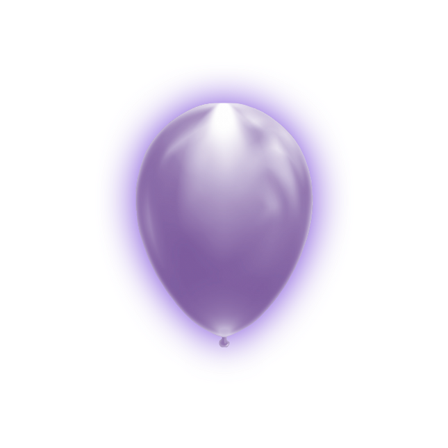 Paarse Led Ballonnen 26cm 5st