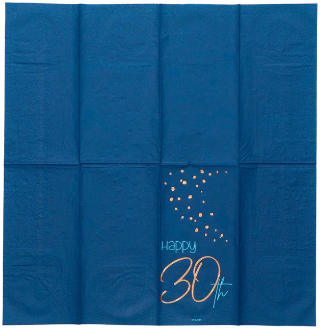 Servetten 30 Jaar Blauw 33cm 10st