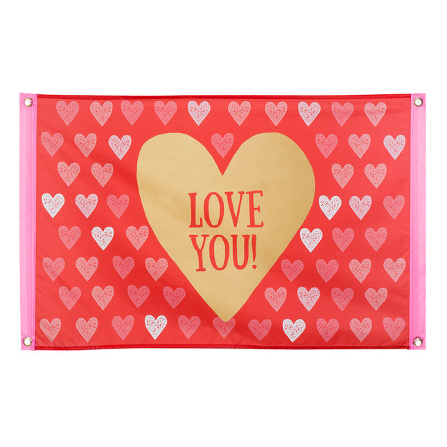 Love You Vlag 90x60cm