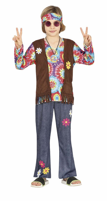 Hippie Kostuum Jongen Bloemen