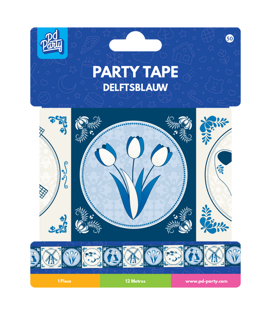 Party Tape Delftsblauw 1,2m