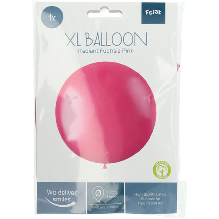 Fuchsia Ballon Metallic Fuchsia Pink 80cm