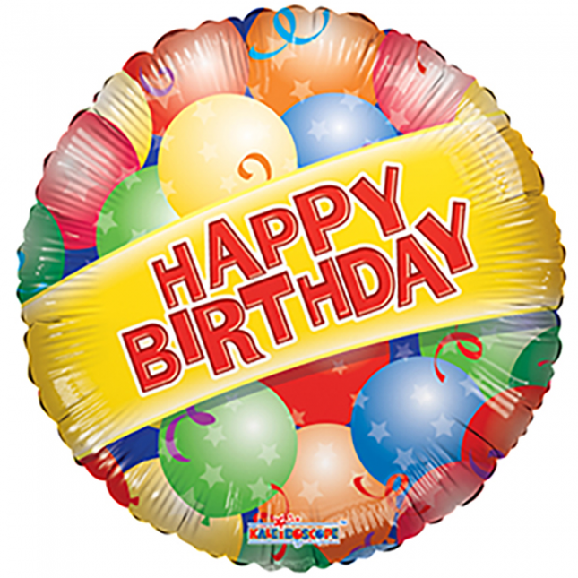 Helium Ballon Happy Birthday Ballonnen Banner 45cm leeg