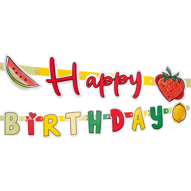 Happy Birthday Letterslinger Fruit Karton 3m