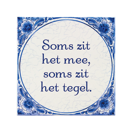 Delfts Blauw Tegel Soms Tegel 14,5cm