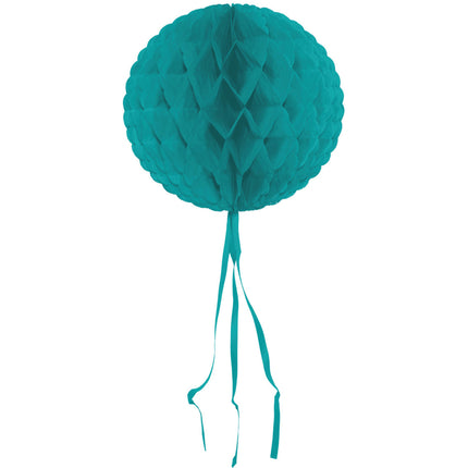 Honeycomb Bal Turquoise Franje 30cm