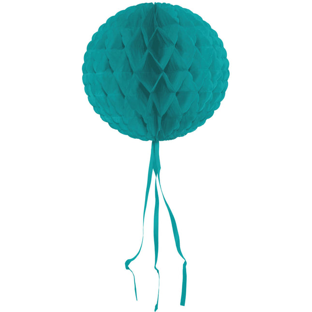 Honeycomb Bal Turquoise Franje 30cm