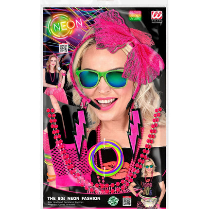 Neon 80S Accessoireset Roze 5 delig