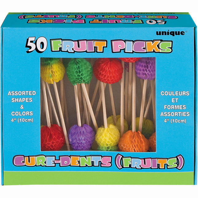 Cocktailprikkers Fruit 10,2cm 50st