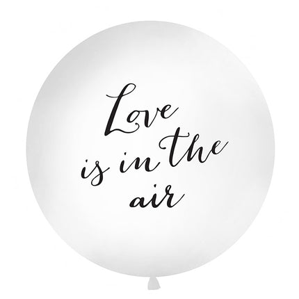 Witte Balllon Love Is In The Air 90cm