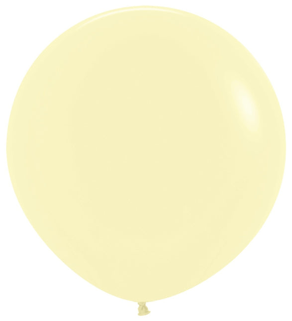 Ballonnen Pastel Matte Yellow 91cm 2st