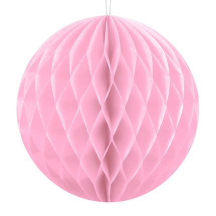 Honeycomb Bal Lichtroze 10cm