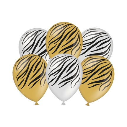 Ballonnen Zebra 30cm 6st