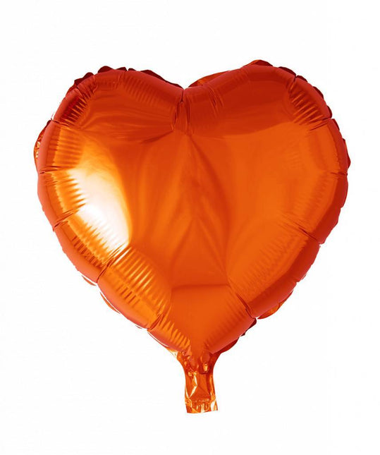 Helium Ballon Hart Oranje 46cm leeg