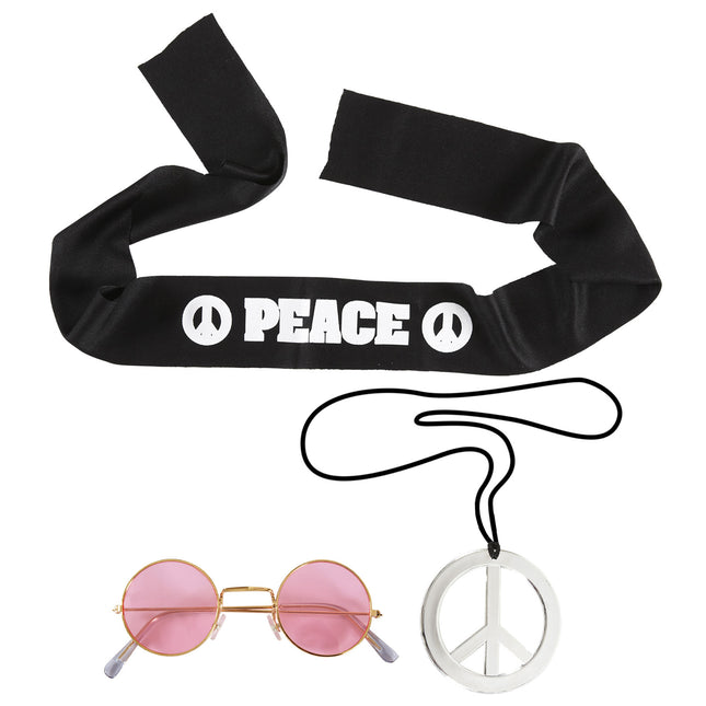 Hippie 60S Verkleedset 3 delig