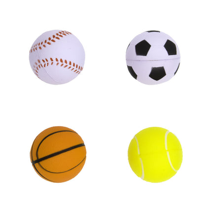 Uitdeelcadeautjes Stressballen Sport 5cm 4st