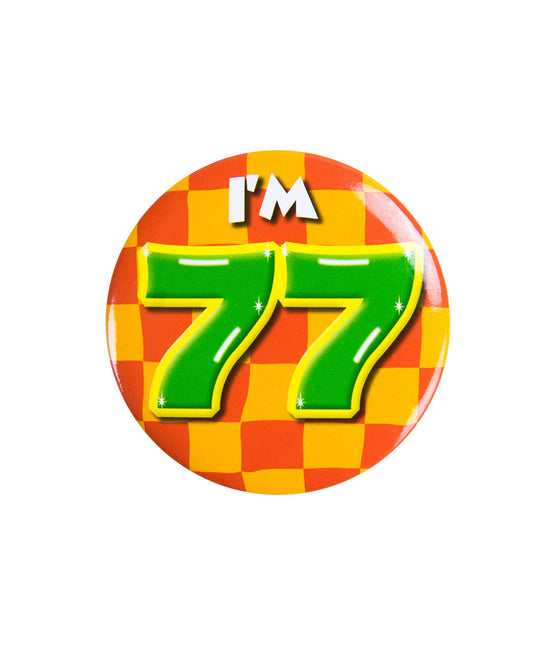 I'm 77 Button 77 Jaar 5,5cm