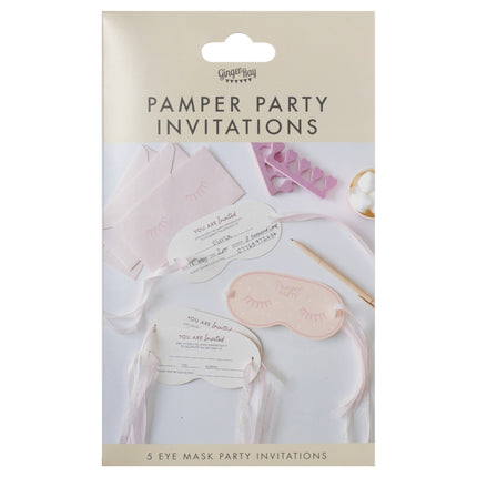 Pamper Party Uitnodigingen 5st