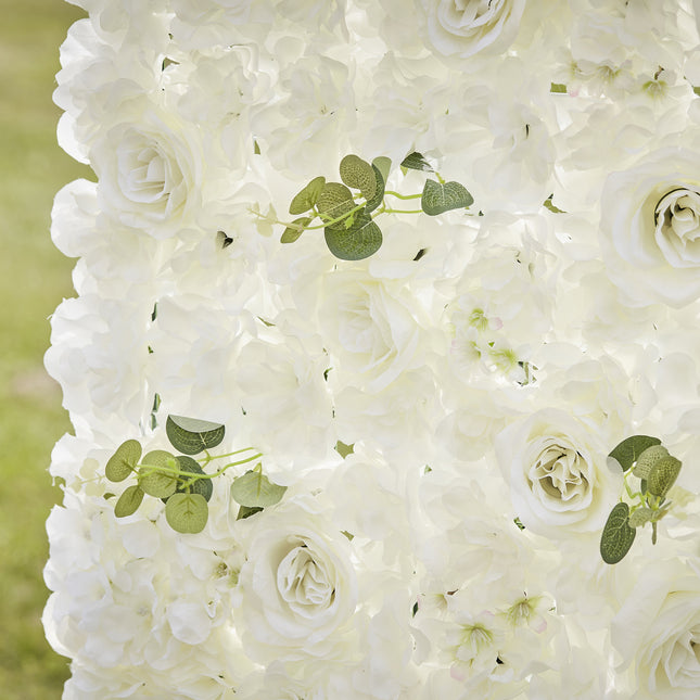 Witte Wanddecoratie Bloemen 60cm