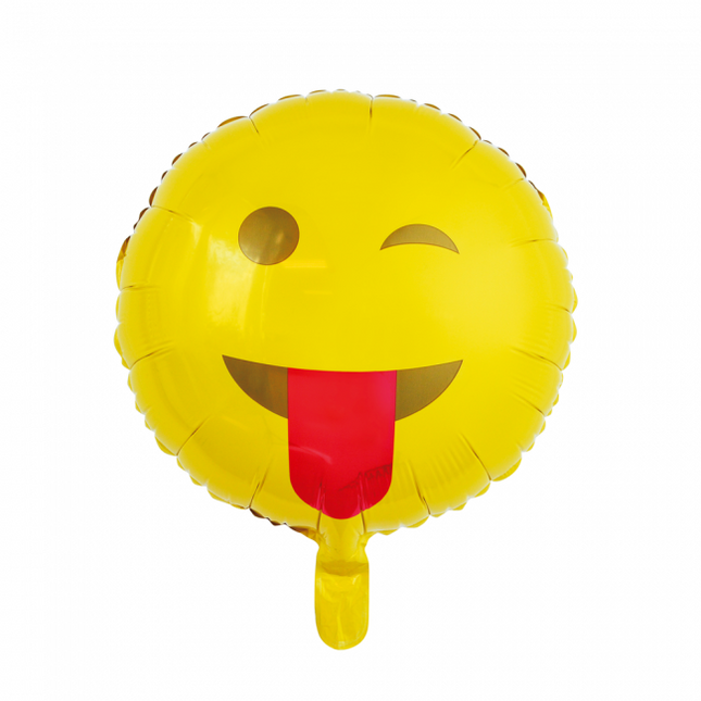 Helium Ballon Emoji Tong 45cm leeg