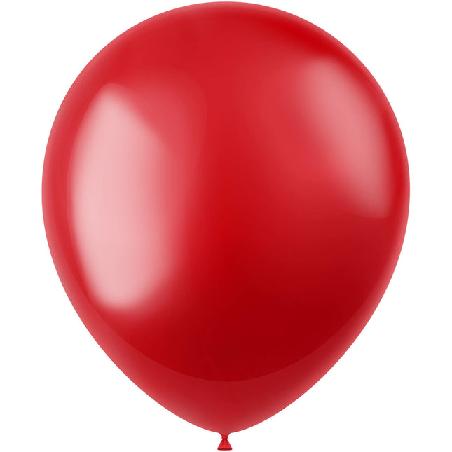 Rode Ballonnen Metallic Fiery Red 33cm 10st