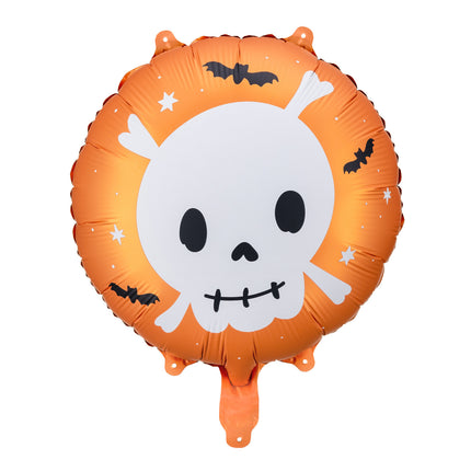 Halloween Helium Ballon Doodshoofd Leeg 45cm