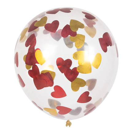 Hartjes Confetti Ballonnen 5st