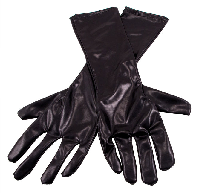 Halloween Handschoenen Metallic Zwart