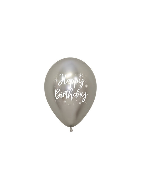 Ballonnen Happy Birthday Radiant Reflex Mix 25st