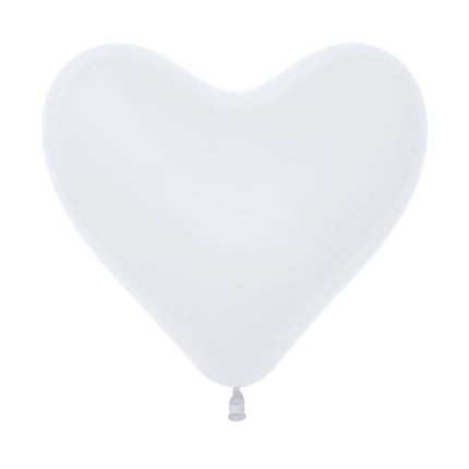 Ballonnen Hart White 30cm 50st