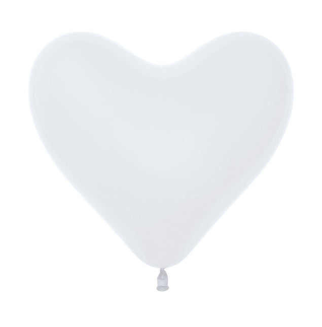 Ballonnen Hart White 30cm 50st