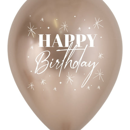 Ballonnen Happy Birthday Twinkle Reflex Mix 30cm 25st