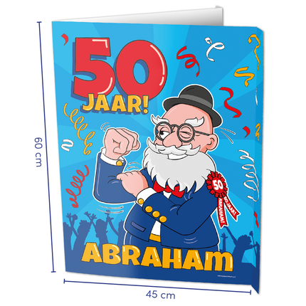 Raambord Abraham 50 jaar 60cm