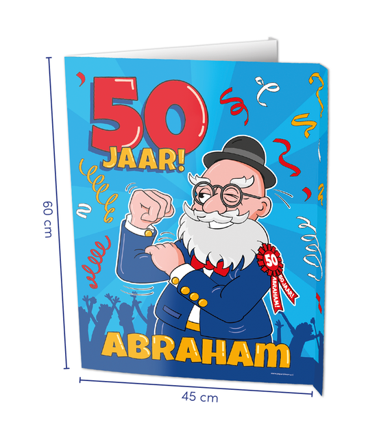 Raambord Abraham 50 jaar 60cm