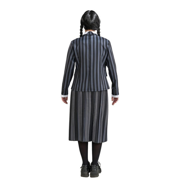 Kostuum Wednesday School Uniform Zwart/Grijs