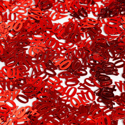 Tafelconfetti 40 Jaar Rood