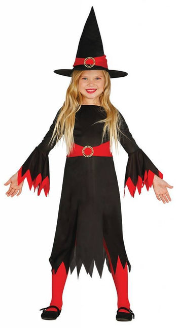 Halloween Kostuum Kind Heks Rood