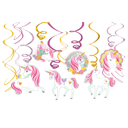 Unicorn Hangdecoratie 61cm 12st