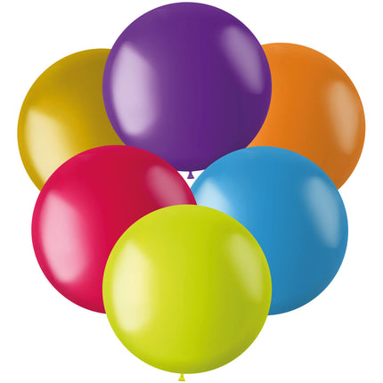 Ballonnen Metallic Gekleurd 48cm 6st