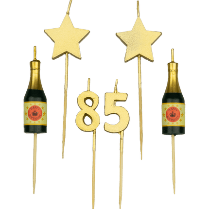 Kaarsjes 85 Jaar Champagne 17,5cm