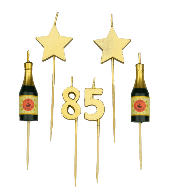 Kaarsjes 85 Jaar Champagne 17,5cm